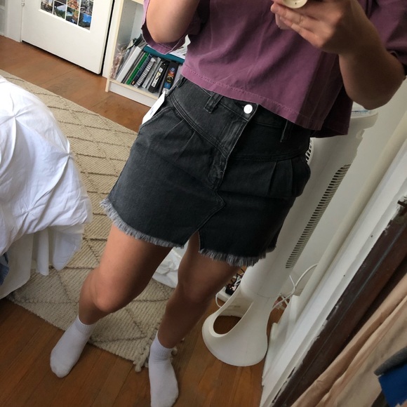 Free People Sidecar Denim Mini Skirt - Picture 4 of 6